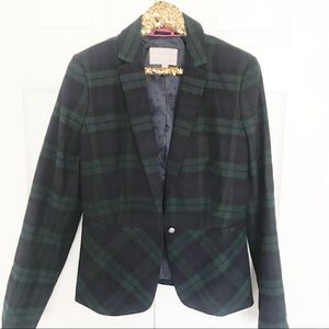 Banana Republic Green flannel blazer